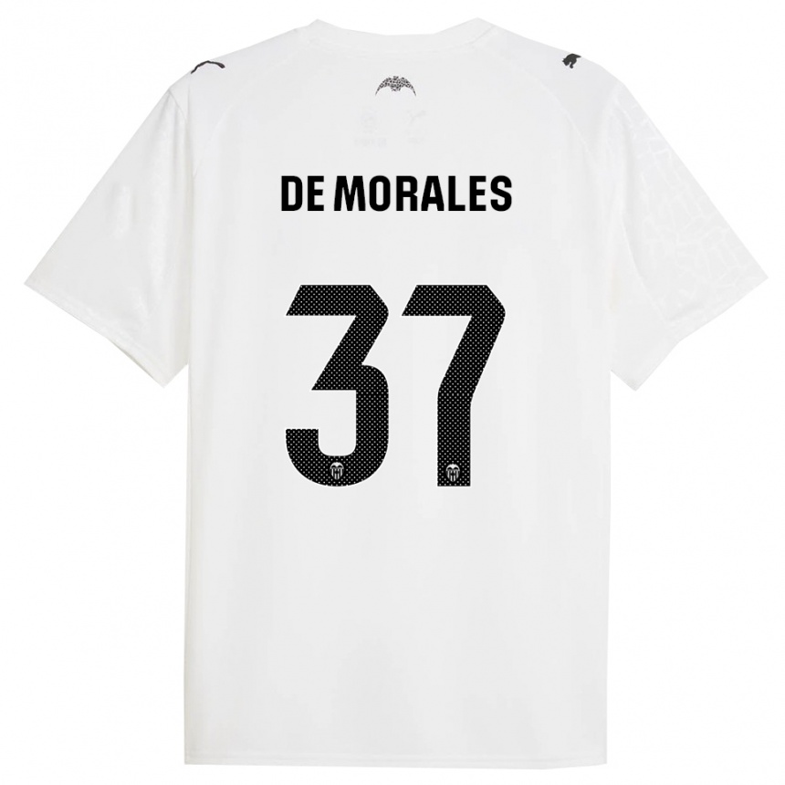 גברים כדורגל Rubén Muñoz De Morales #37 לבן שחור ג'רזי ביתית 2025/26