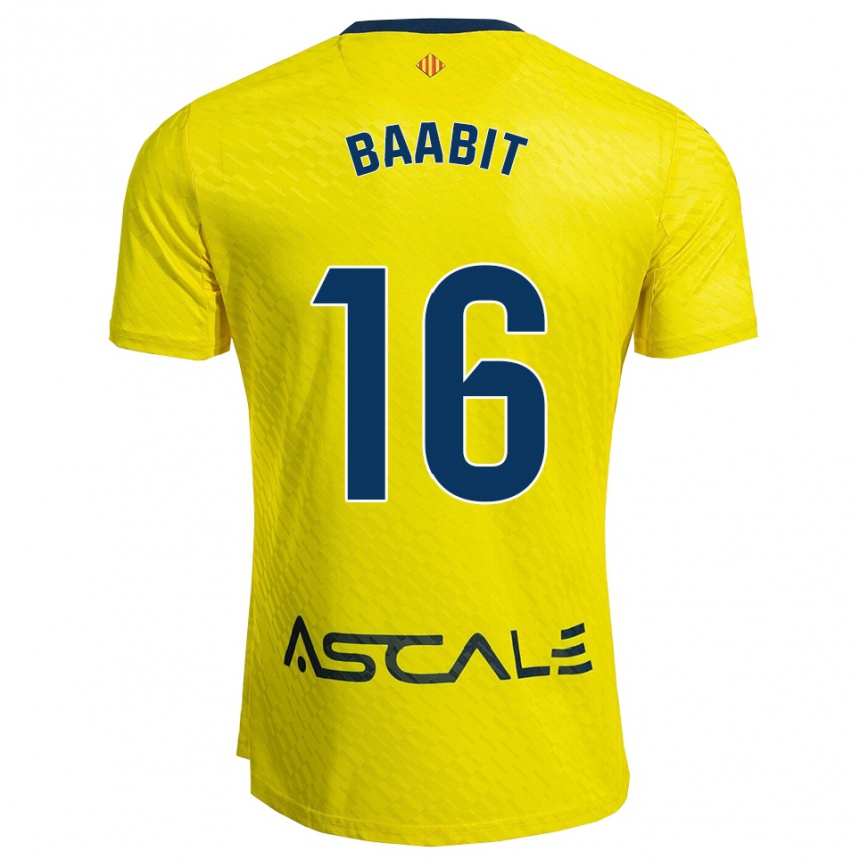 גברים כדורגל Adam Baabit #16 צהוב נייבי ג'רזי ביתית 2025/26