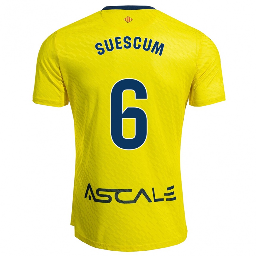 גברים כדורגל Hugo Suescum #6 צהוב נייבי ג'רזי ביתית 2025/26