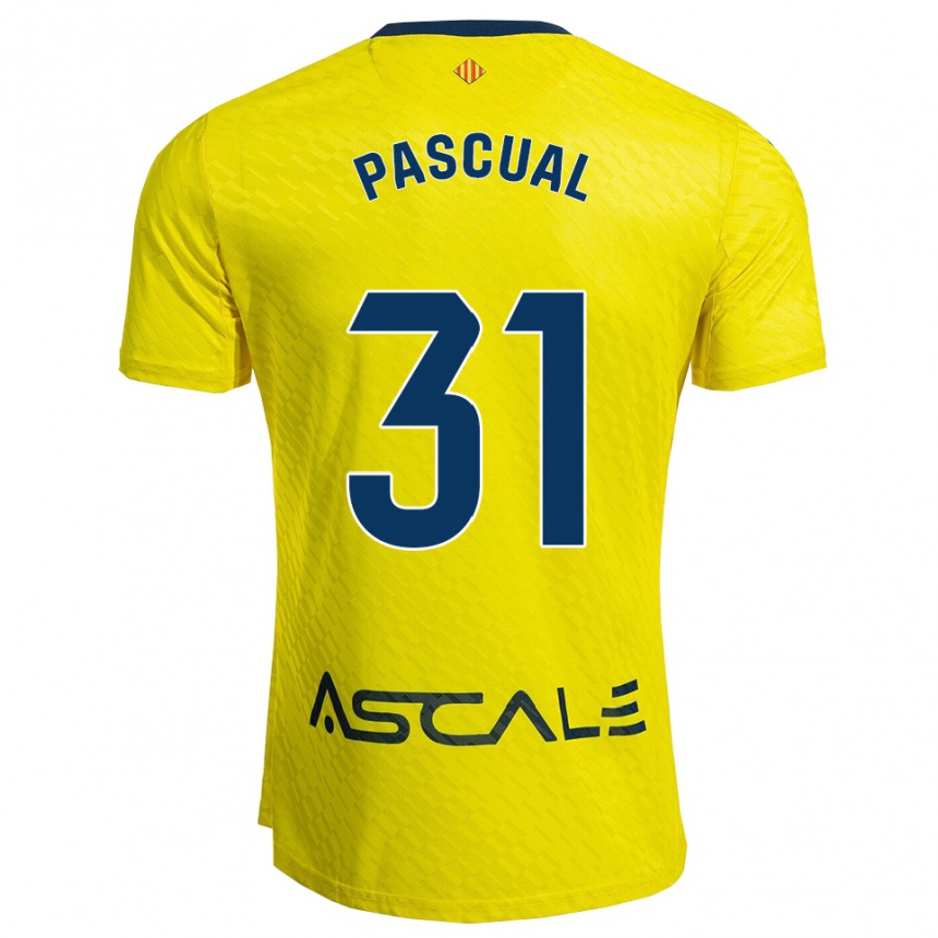 גברים כדורגל Pablo Pascual #31 צהוב נייבי ג'רזי ביתית 2025/26