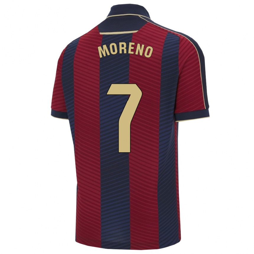 גברים כדורגל Álvaro Moreno #7 אדום נייבי ג'רזי ביתית 2025/26