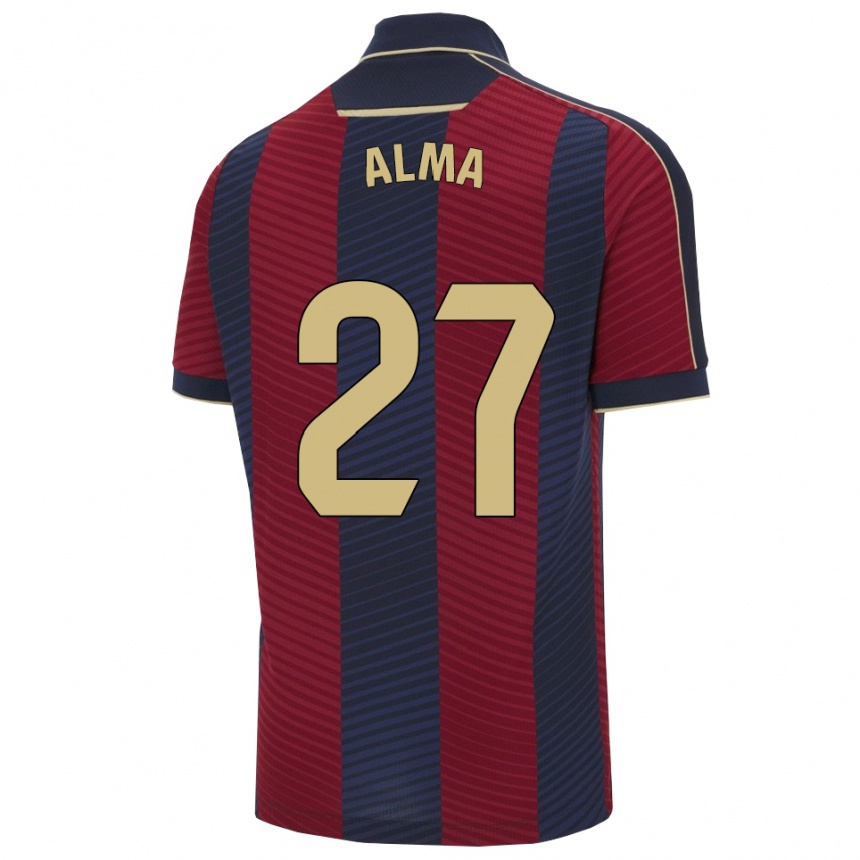 גברים כדורגל Alma Velasco #27 אדום נייבי ג'רזי ביתית 2025/26
