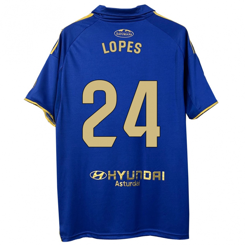 גברים כדורגל Marcos Lopes #24 כחול זהב ג'רזי ביתית 2025/26