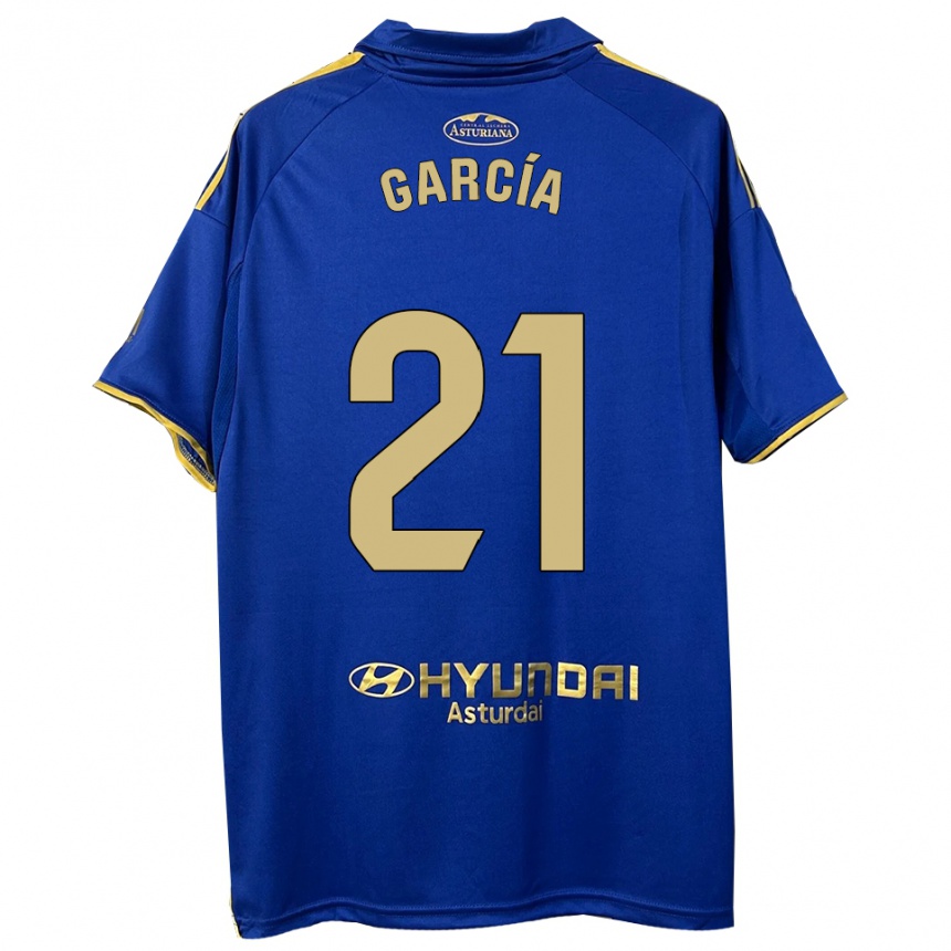 גברים כדורגל Pelayo García #21 כחול זהב ג'רזי ביתית 2025/26