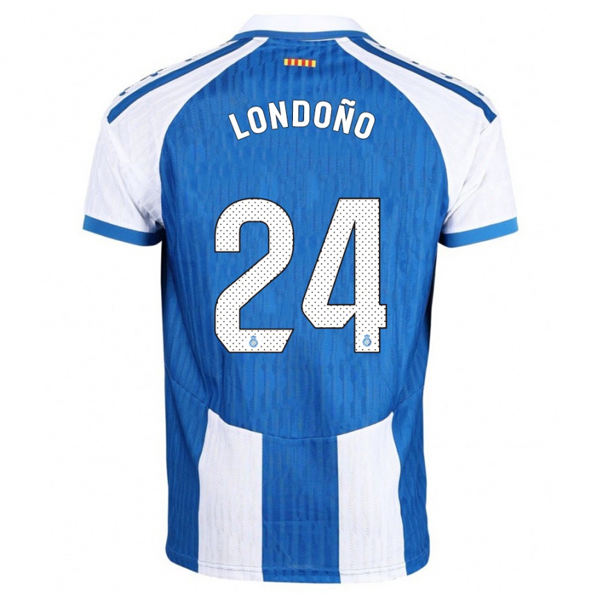 גברים כדורגל Miguel Londoño #24 כחול לבן ג'רזי ביתית 2025/26