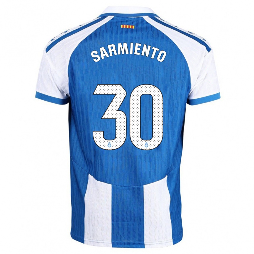 גברים כדורגל איזן סרמיינטו מרטינז #30 כחול לבן ג'רזי ביתית 2025/26