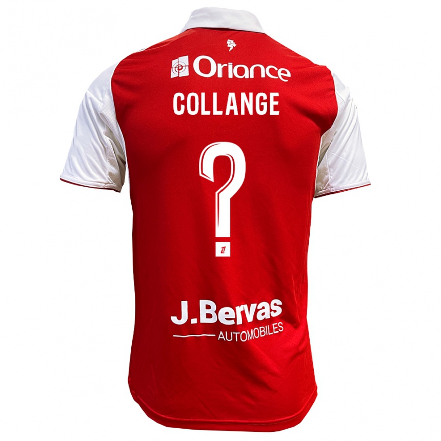 גברים כדורגל Malorie Collange #0 אדום לבן ג'רזי ביתית 2025/26