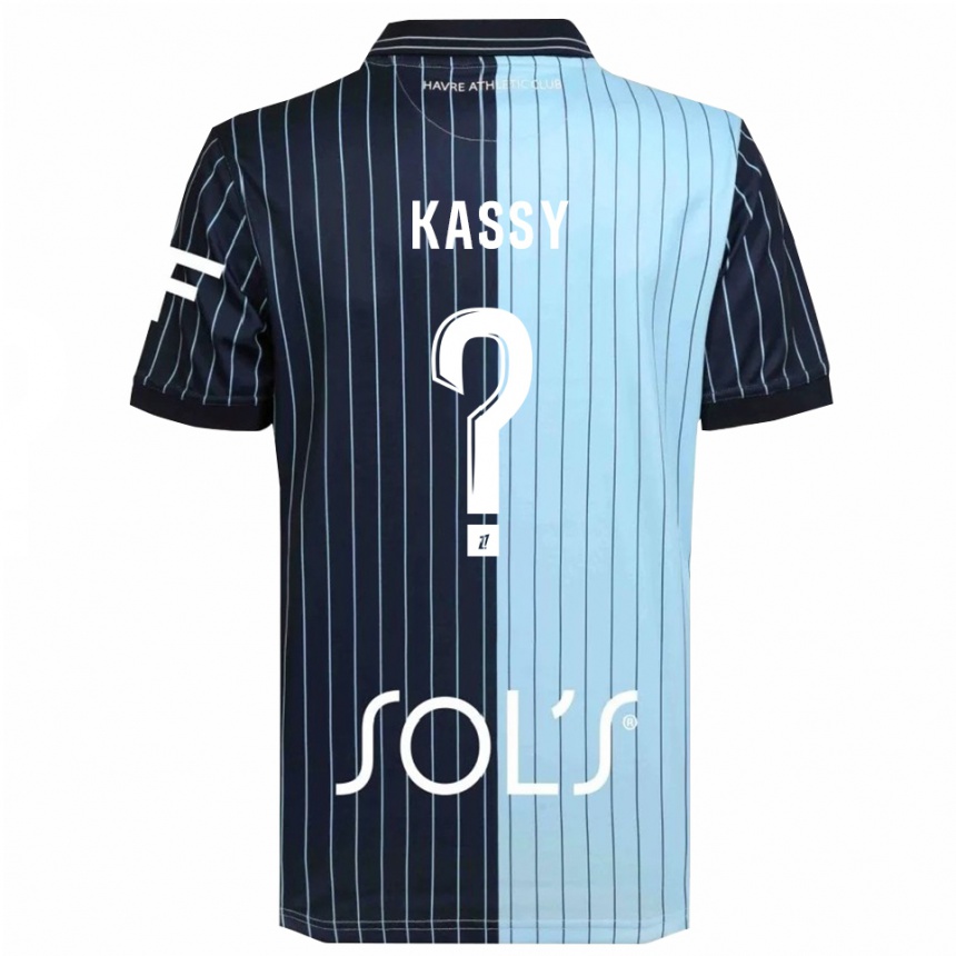 גברים כדורגל Berni Kassy #0 כחול נייבי תכלת ג'רזי ביתית 2025/26