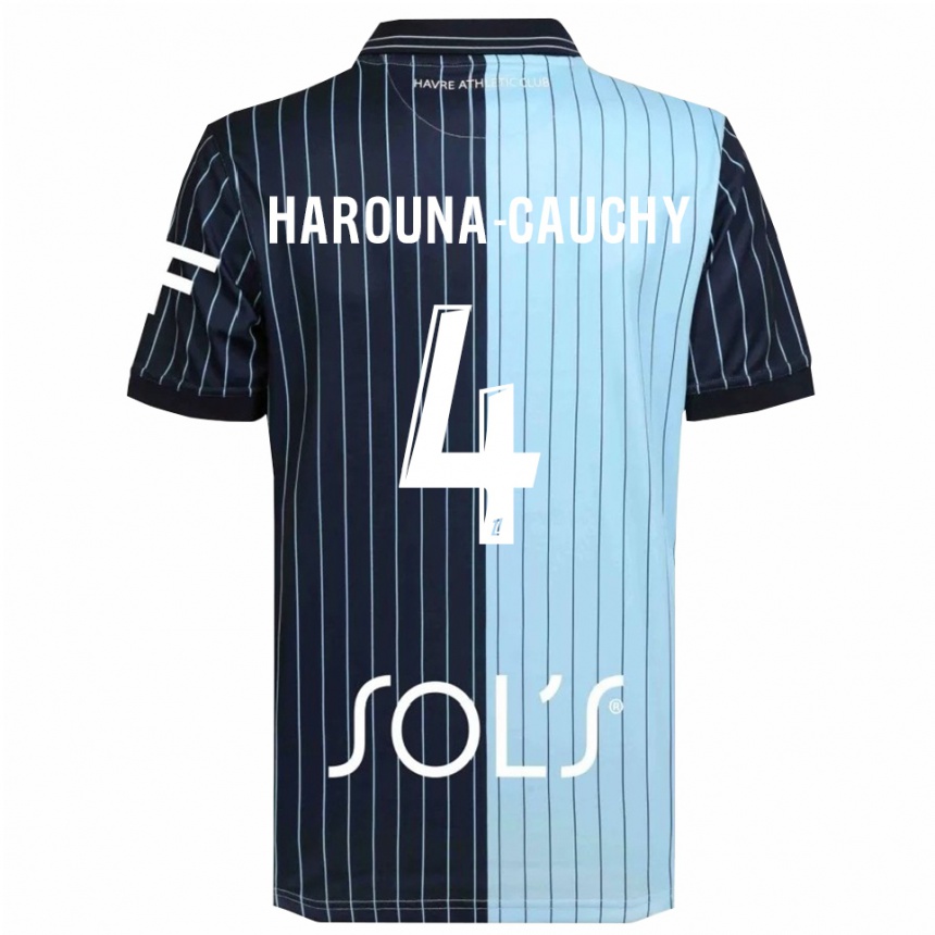 גברים כדורגל Yllian Harouna-Cauchy #4 כחול נייבי תכלת ג'רזי ביתית 2025/26