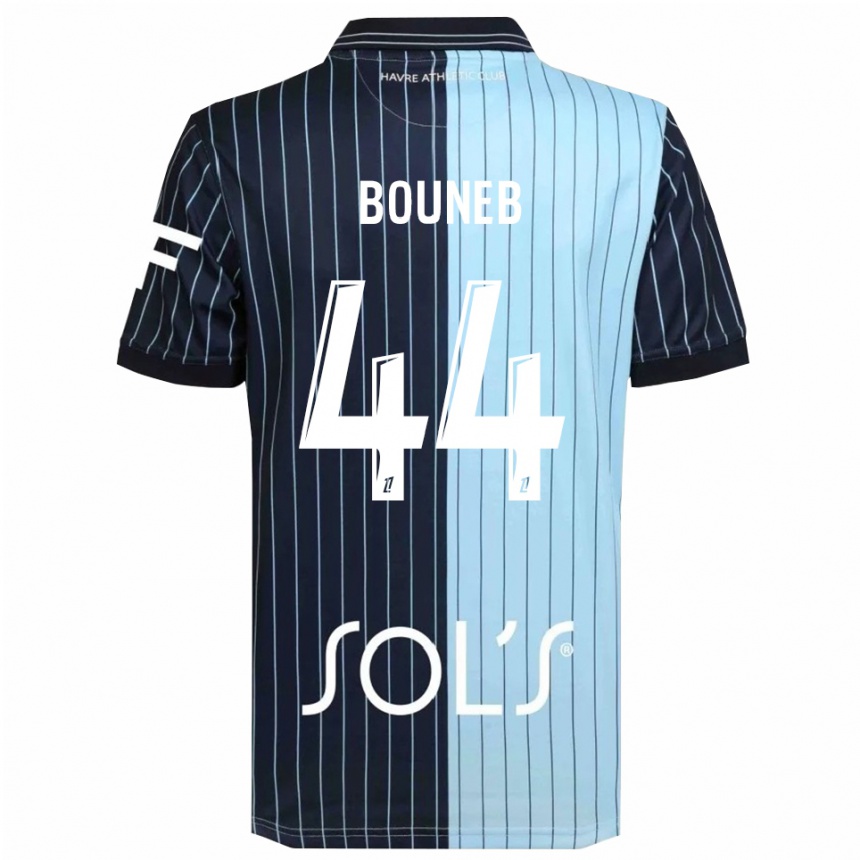 גברים כדורגל Ismaïl Bouneb #44 כחול נייבי תכלת ג'רזי ביתית 2025/26