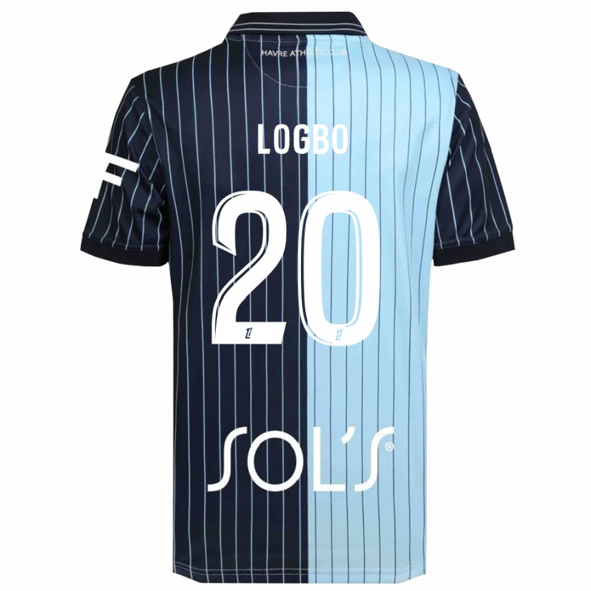 גברים כדורגל Andy Logbo #20 כחול נייבי תכלת ג'רזי ביתית 2025/26