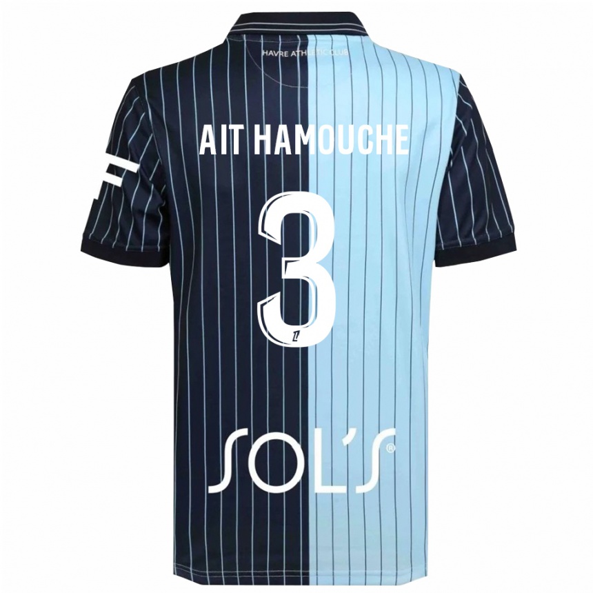 גברים כדורגל Massyl Ait Hamouche #3 כחול נייבי תכלת ג'רזי ביתית 2025/26