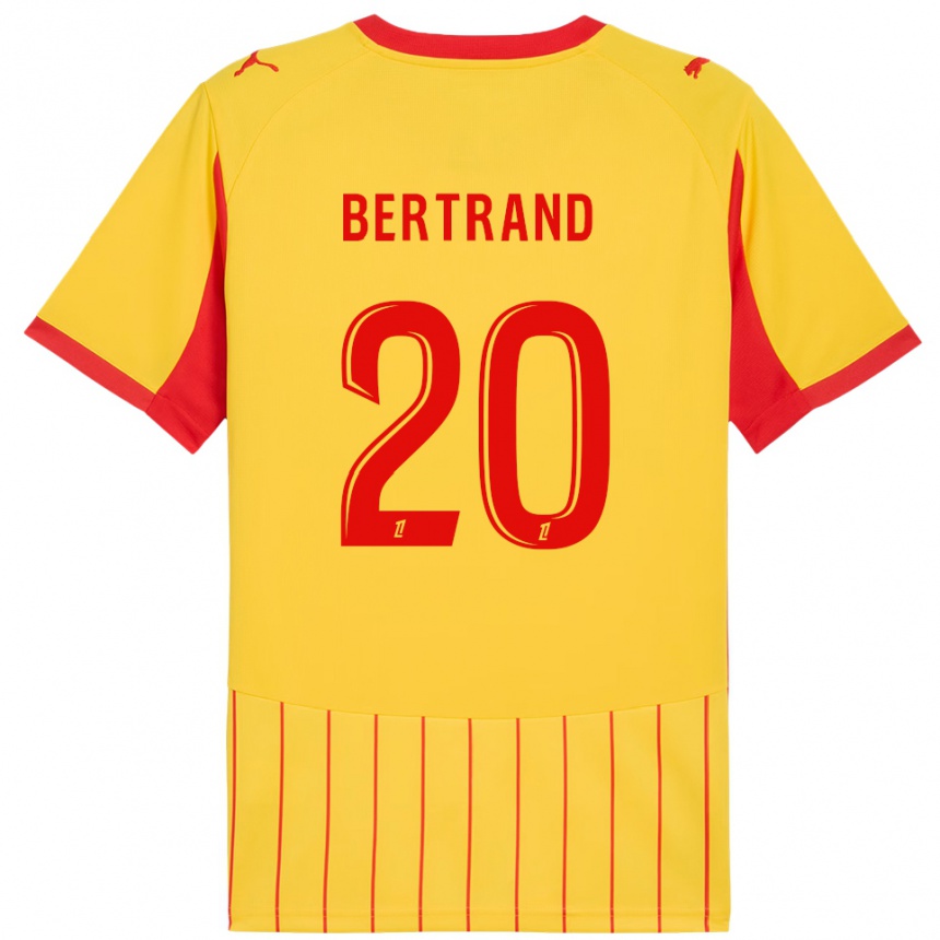 גברים כדורגל Clara Bertrand #20 צהוב אדום ג'רזי ביתית 2025/26