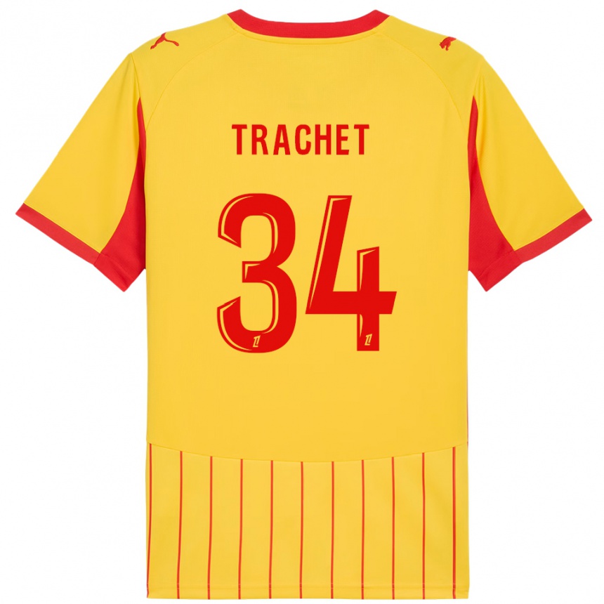 גברים כדורגל Amélie Trachet #34 צהוב אדום ג'רזי ביתית 2025/26