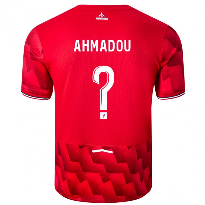 גברים כדורגל Messina Ahmadou #0 אדום לבן ג'רזי ביתית 2025/26