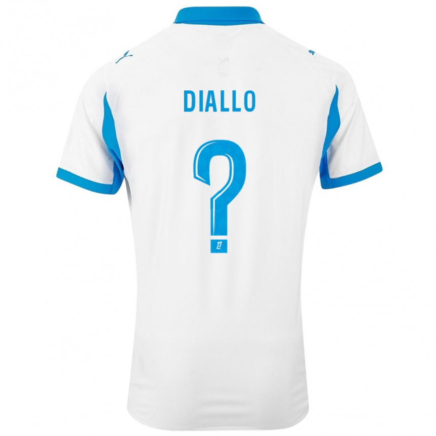 גברים כדורגל Mouhamed Diallo #0 לבן תכלת ג'רזי ביתית 2025/26
