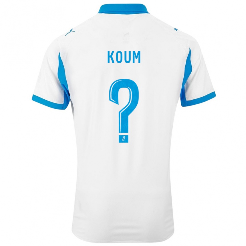 גברים כדורגל Alexi Koum #0 לבן תכלת ג'רזי ביתית 2025/26