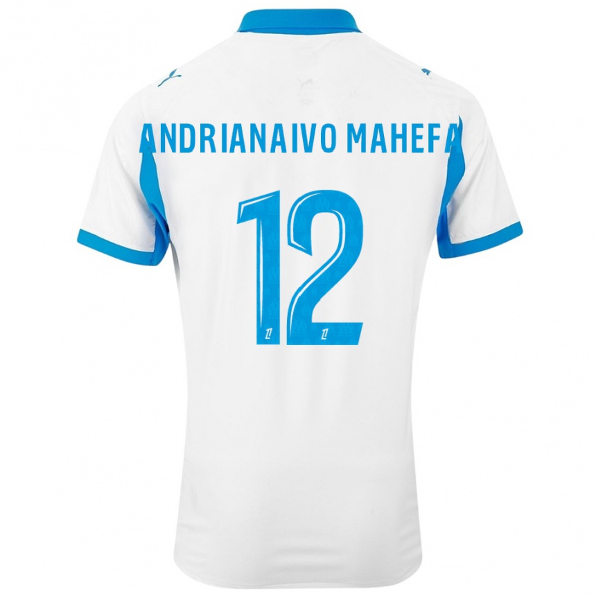 גברים כדורגל Mathis Andrianaivo Mahefa #12 לבן תכלת ג'רזי ביתית 2025/26