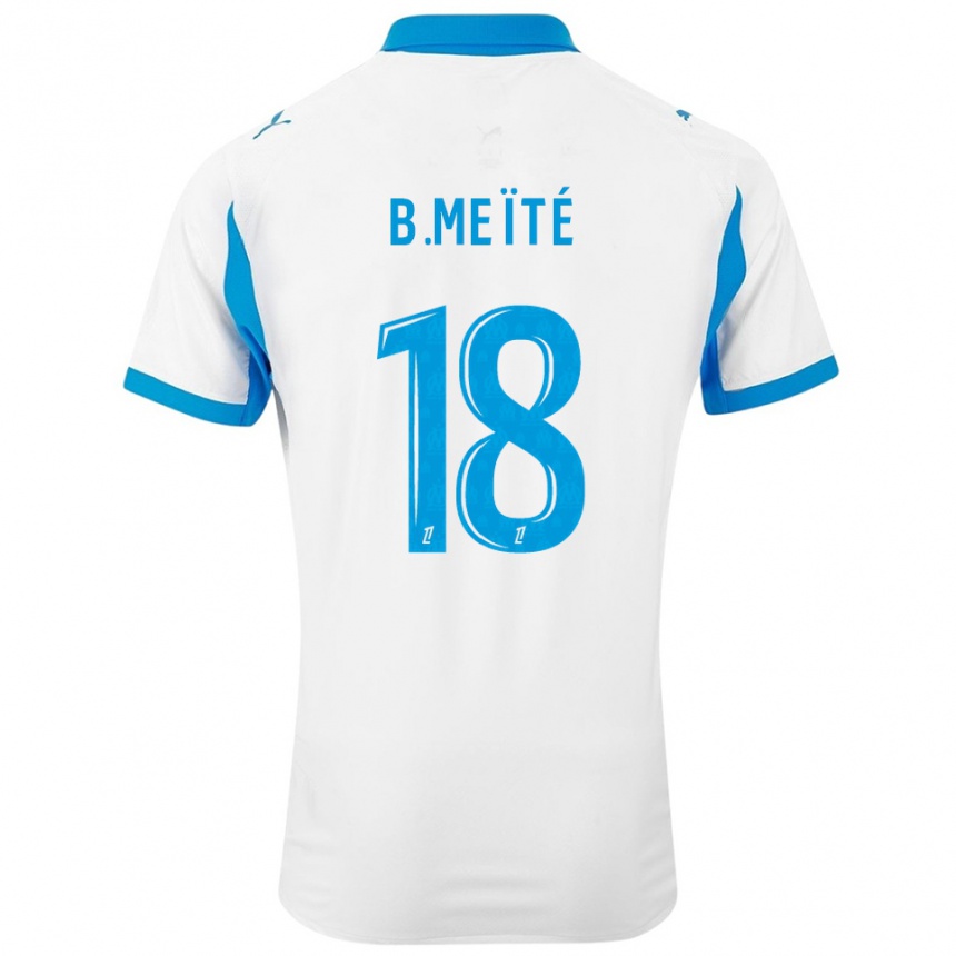 גברים כדורגל באמו מייטה #18 לבן תכלת ג'רזי ביתית 2025/26