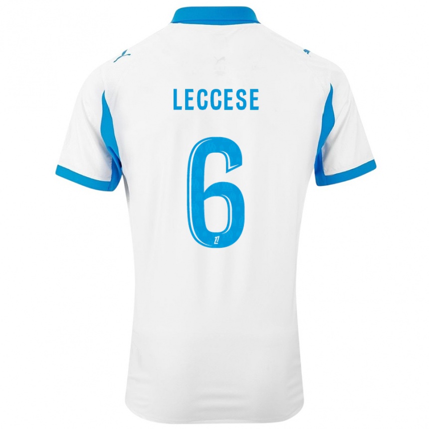 גברים כדורגל Milan Leccese #6 לבן תכלת ג'רזי ביתית 2025/26