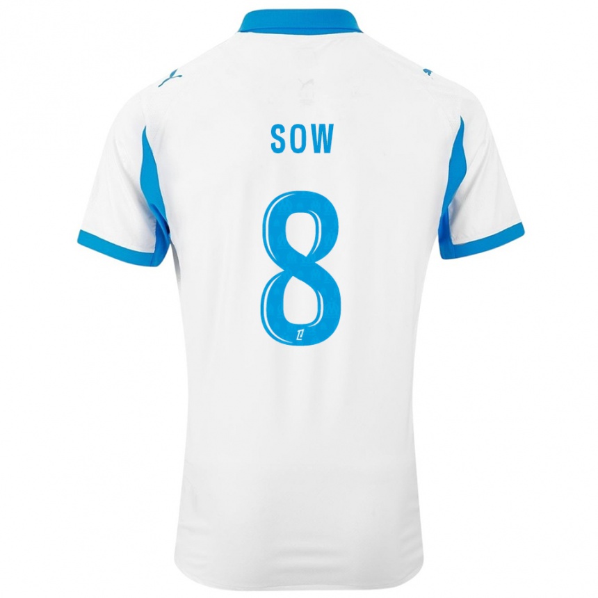 גברים כדורגל Mbayang Sow #8 לבן תכלת ג'רזי ביתית 2025/26