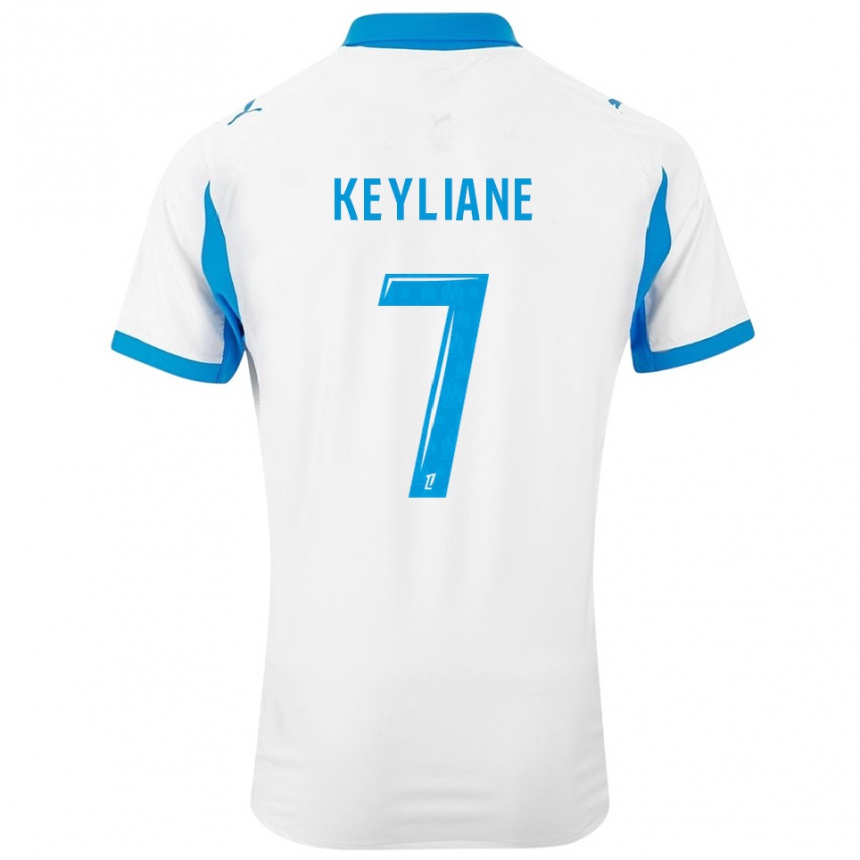 גברים כדורגל Keyliane Abdallah #7 לבן תכלת ג'רזי ביתית 2025/26