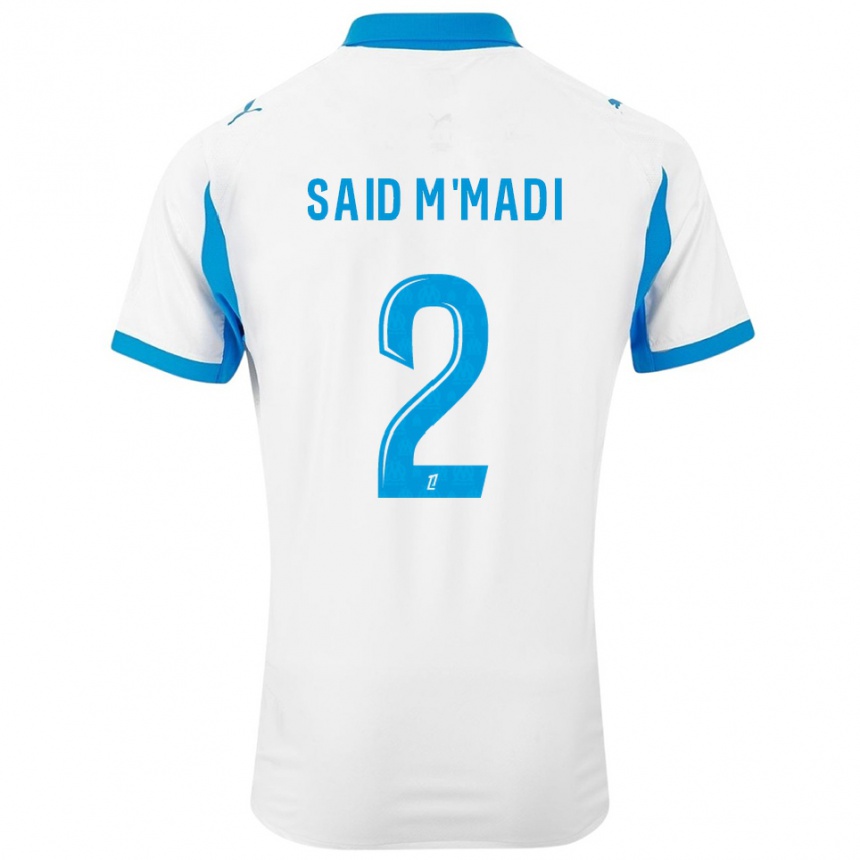 גברים כדורגל Yakine Said M'madi #2 לבן תכלת ג'רזי ביתית 2025/26