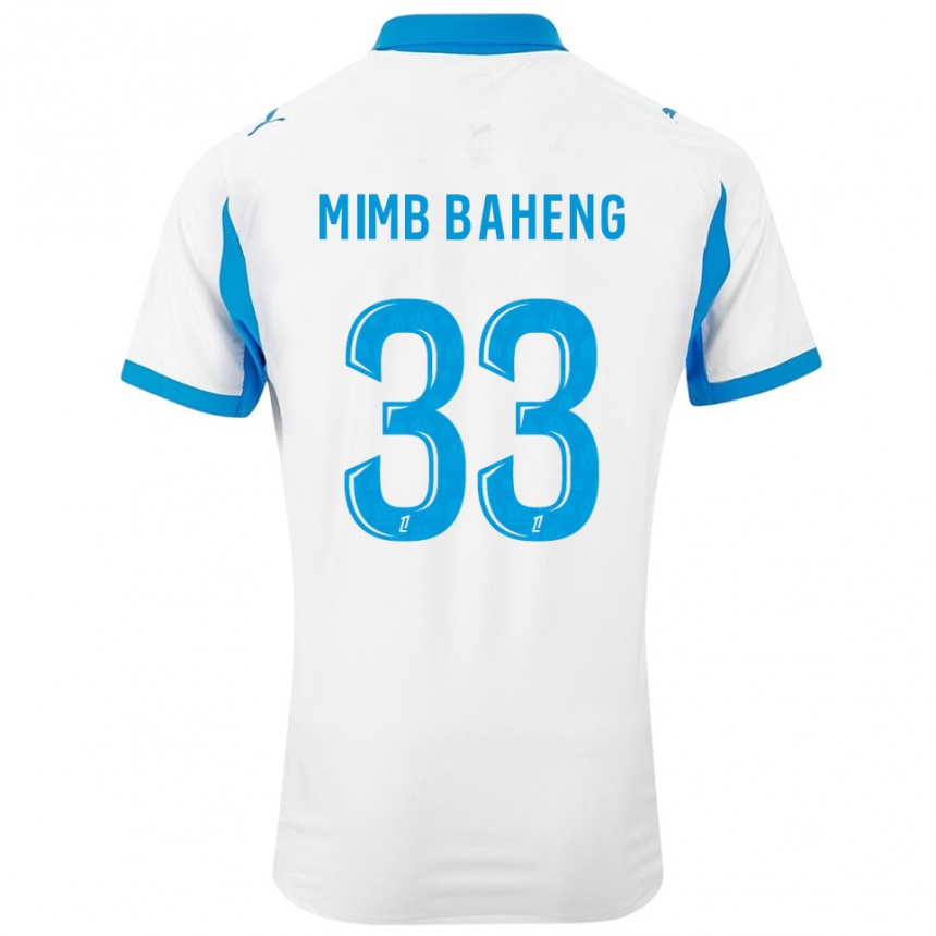 גברים כדורגל Rony Mimb Baheng #33 לבן תכלת ג'רזי ביתית 2025/26