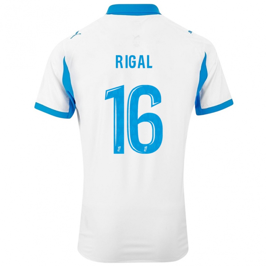 גברים כדורגל Pablo Rigal #16 לבן תכלת ג'רזי ביתית 2025/26