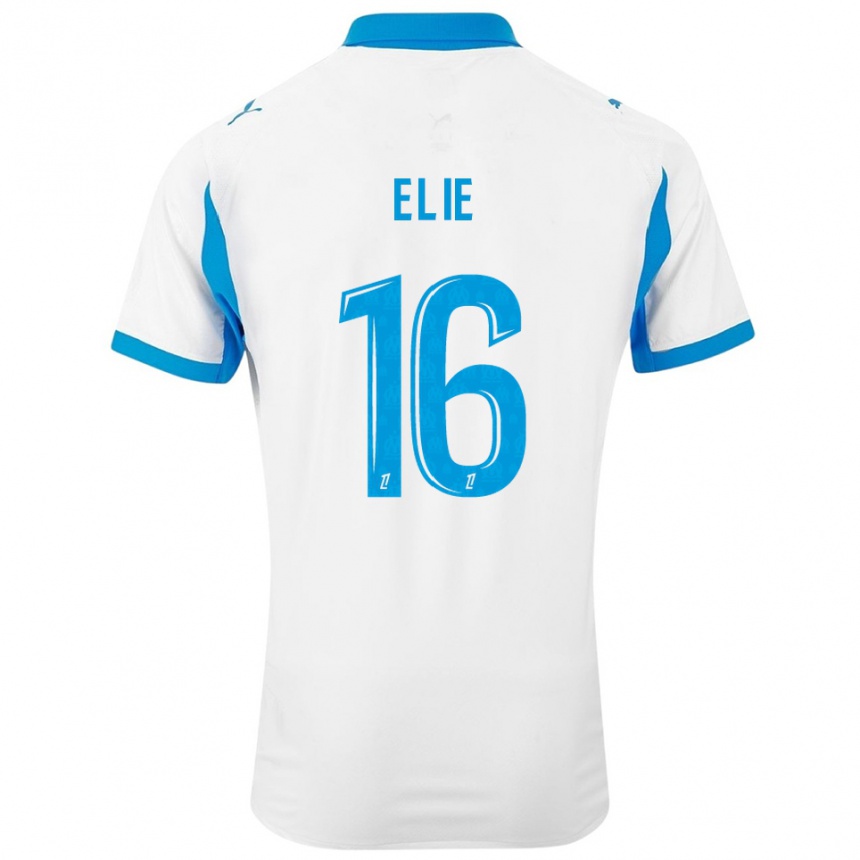 גברים כדורגל Anaïs Elie #16 לבן תכלת ג'רזי ביתית 2025/26