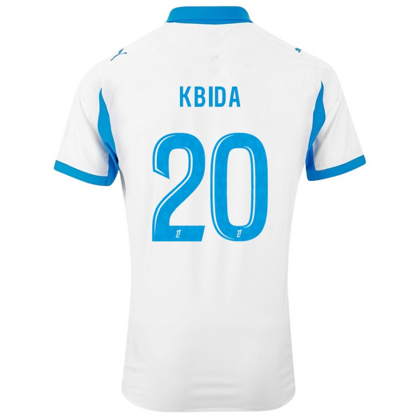 גברים כדורגל Inès Kbida #20 לבן תכלת ג'רזי ביתית 2025/26