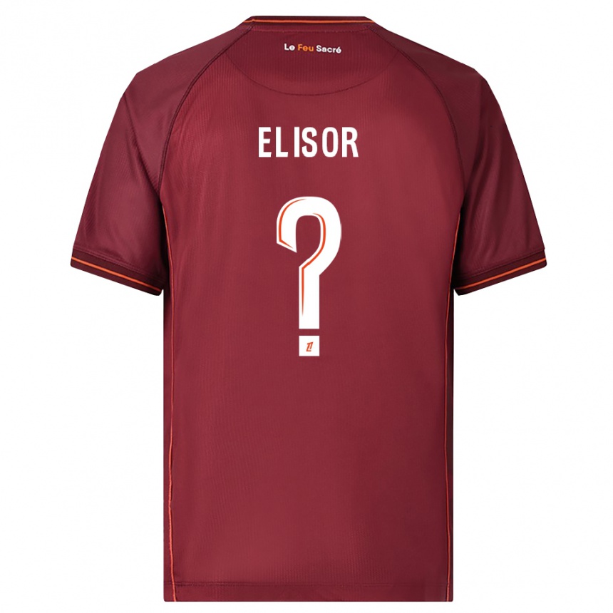 גברים כדורגל Simon Elisor #0 בורדו לבן ג'רזי ביתית 2025/26