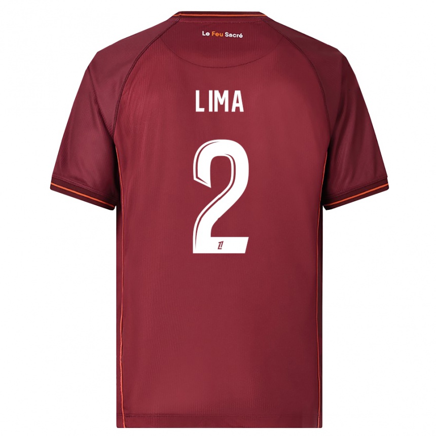 גברים כדורגל Edson Lima #2 בורדו לבן ג'רזי ביתית 2025/26