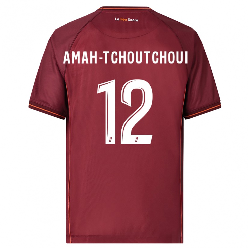 גברים כדורגל Marco Amah-Tchoutchoui #12 בורדו לבן ג'רזי ביתית 2025/26