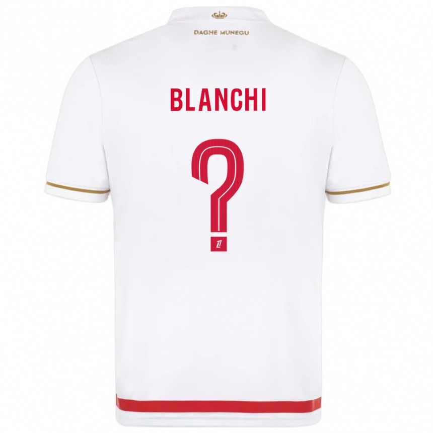 גברים כדורגל Florian Blanchi #0 אדום לבן ג'רזי ביתית 2025/26
