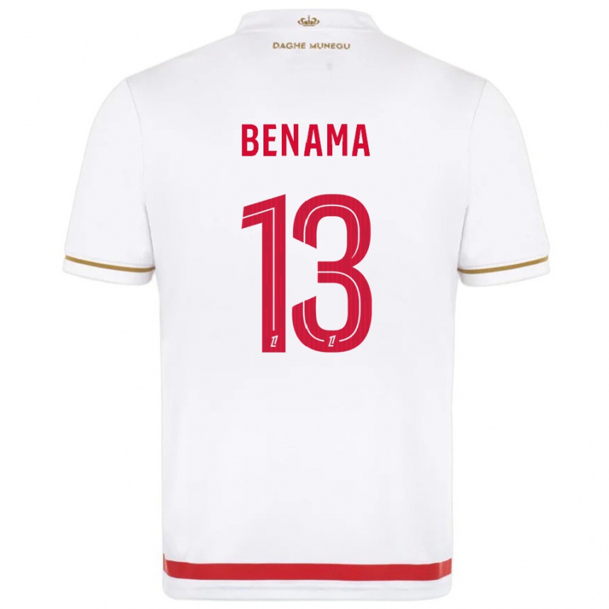 גברים כדורגל Mayssam Benama #13 אדום לבן ג'רזי ביתית 2025/26