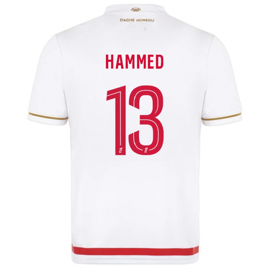 גברים כדורגל Maher Hammed #13 אדום לבן ג'רזי ביתית 2025/26