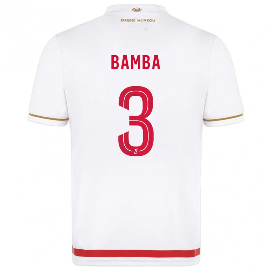 גברים כדורגל Ismaïl Bamba #3 אדום לבן ג'רזי ביתית 2025/26