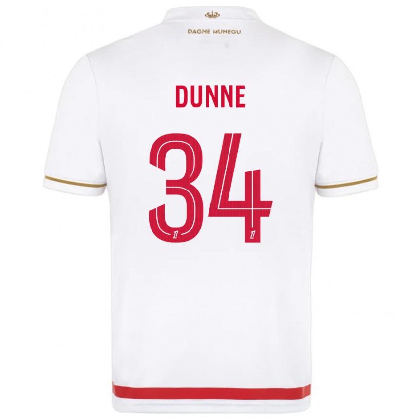 גברים כדורגל David Dunne #34 אדום לבן ג'רזי ביתית 2025/26