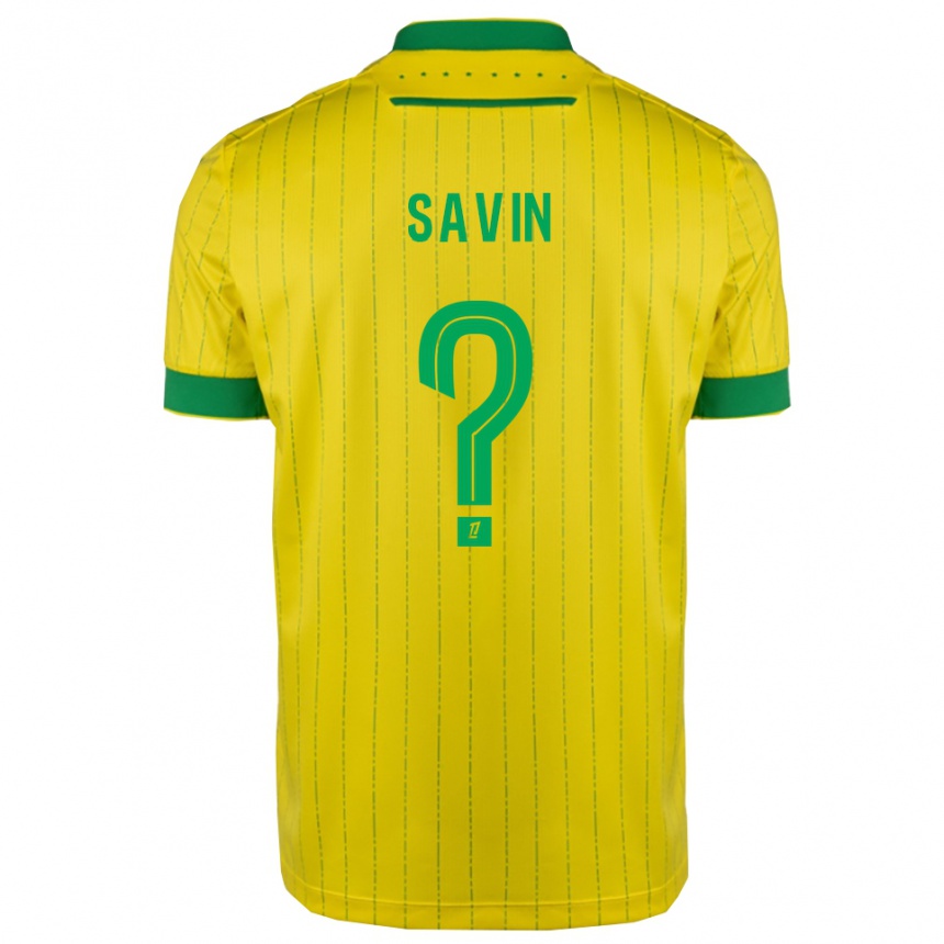 גברים כדורגל Lenny Savin #0 צהוב ירוק ג'רזי ביתית 2025/26