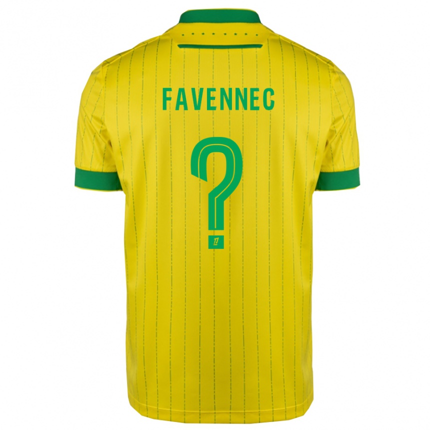 גברים כדורגל Dario Favennec #0 צהוב ירוק ג'רזי ביתית 2025/26