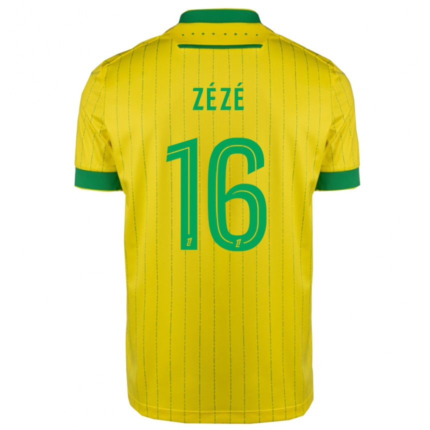 גברים כדורגל Yanel Zézé #16 צהוב ירוק ג'רזי ביתית 2025/26