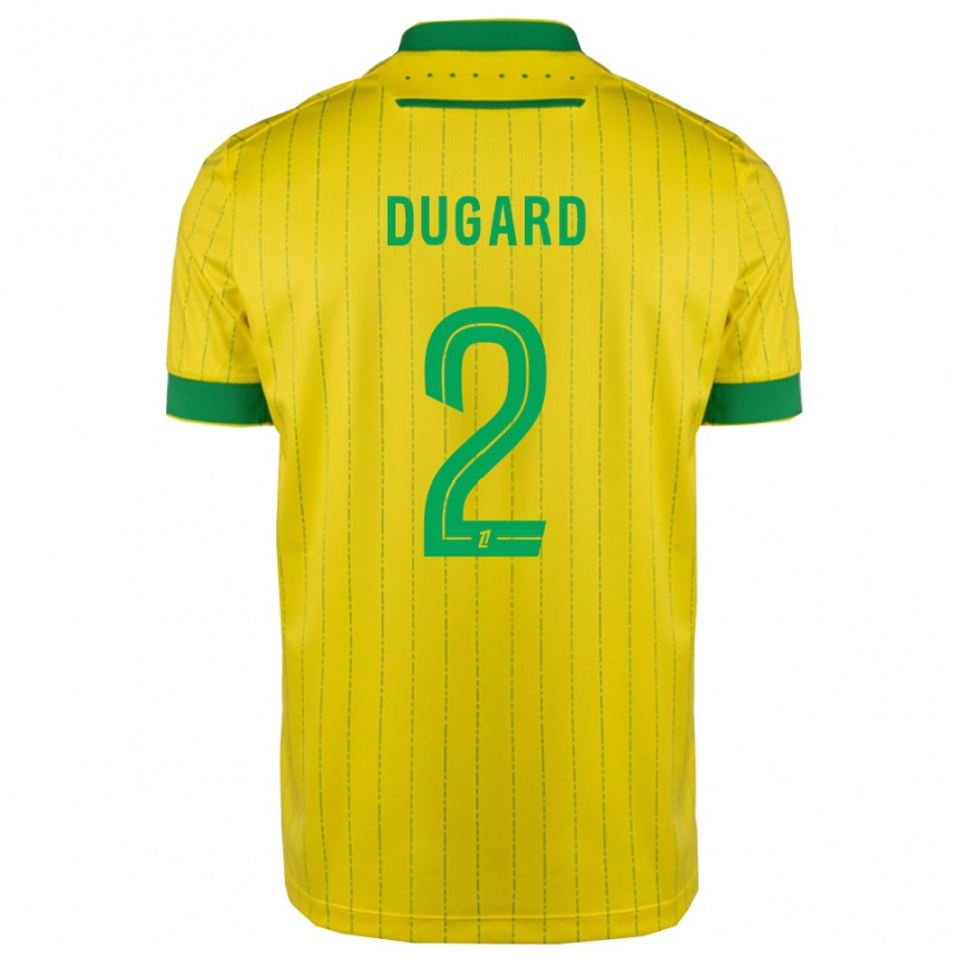 גברים כדורגל Taigy Dugard #2 צהוב ירוק ג'רזי ביתית 2025/26