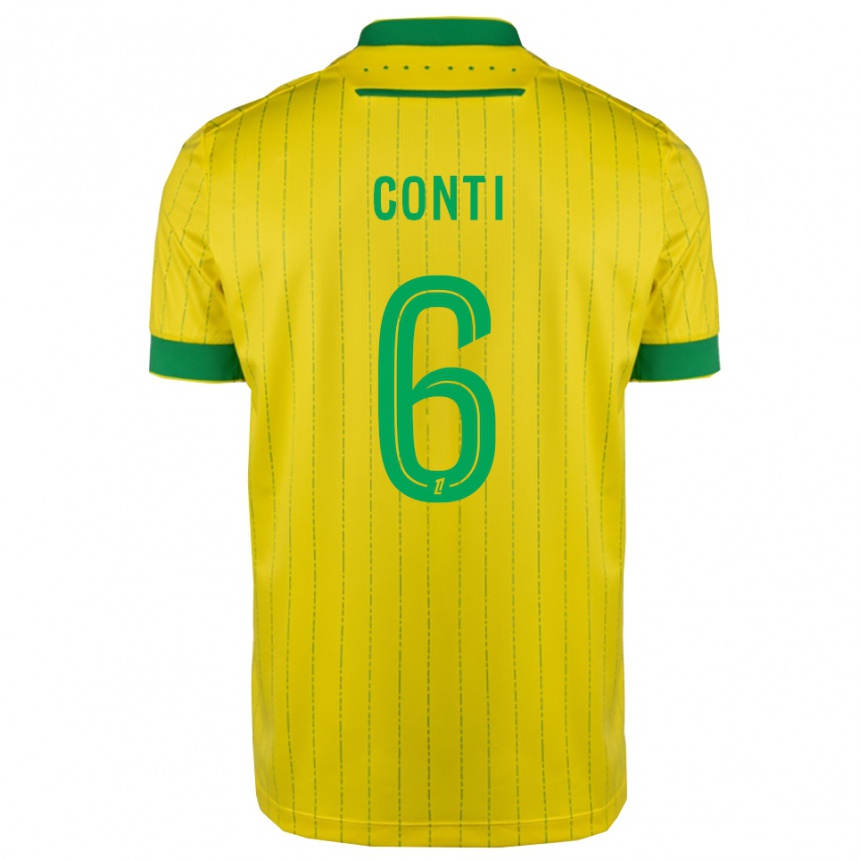 גברים כדורגל Alexandre Conti #6 צהוב ירוק ג'רזי ביתית 2025/26