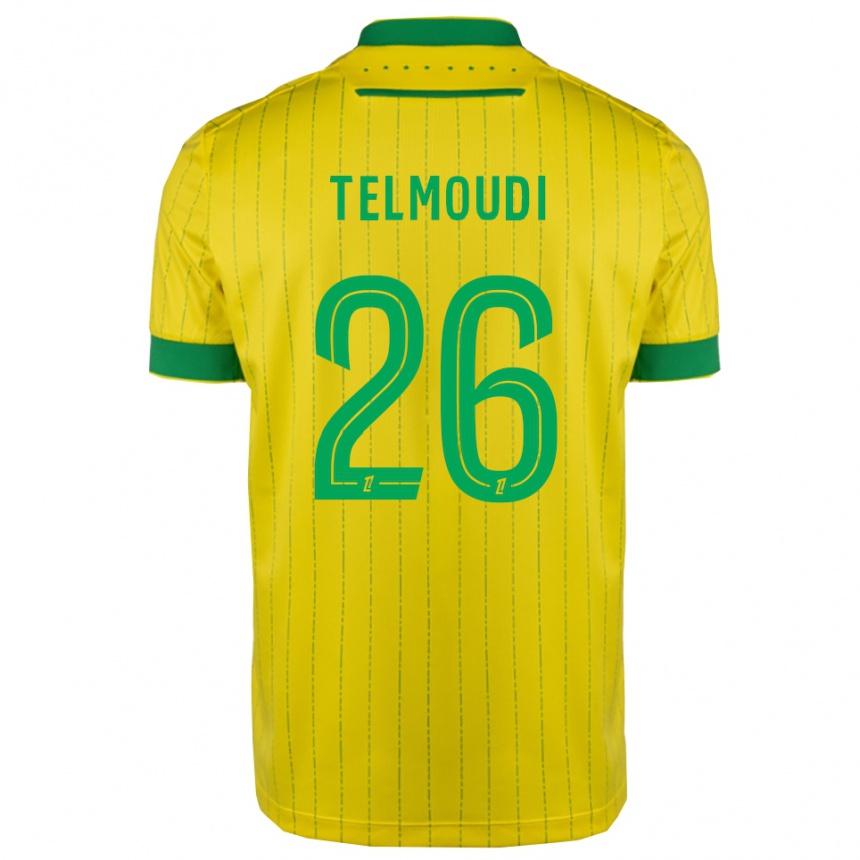גברים כדורגל Naïm Telmoudi #26 צהוב ירוק ג'רזי ביתית 2025/26