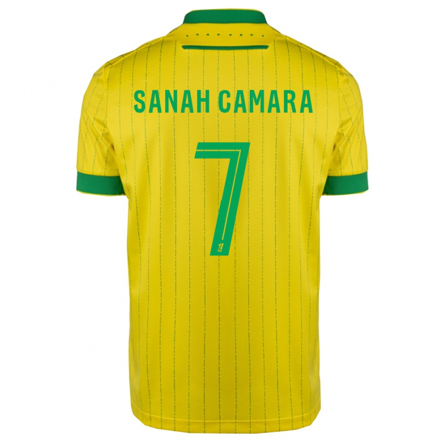 גברים כדורגל Sanah Camara #7 צהוב ירוק ג'רזי ביתית 2025/26