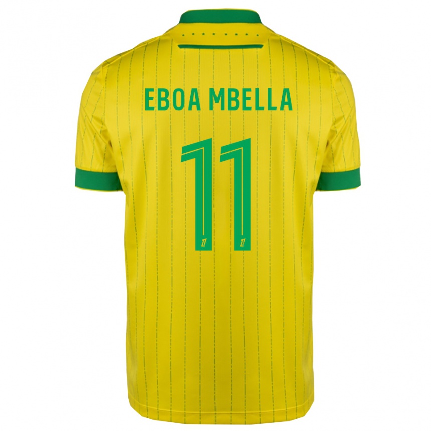 גברים כדורגל Eden Eboa Mbella #11 צהוב ירוק ג'רזי ביתית 2025/26