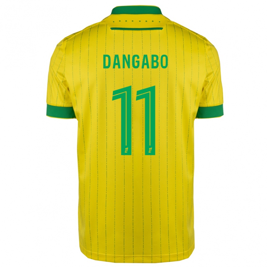 גברים כדורגל Hamissou Dangabo #11 צהוב ירוק ג'רזי ביתית 2025/26