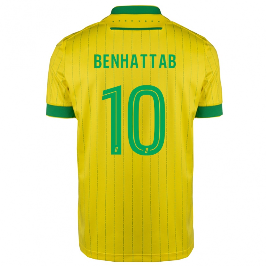 גברים כדורגל Yassine Benhattab #10 צהוב ירוק ג'רזי ביתית 2025/26
