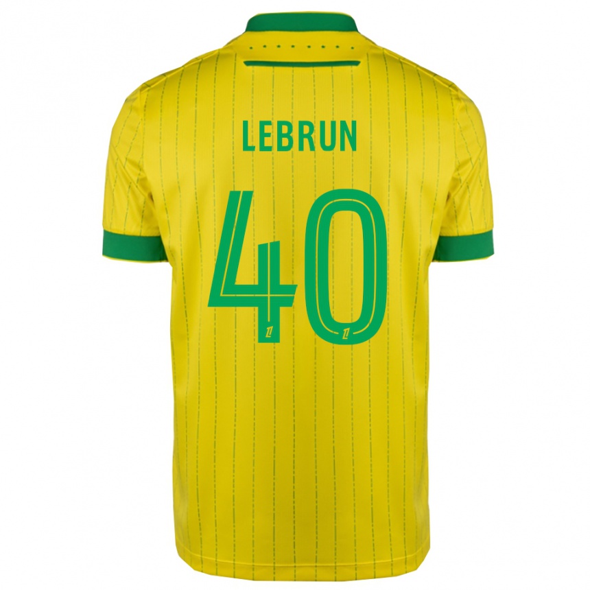 גברים כדורגל Lisa Lebrun #40 צהוב ירוק ג'רזי ביתית 2025/26